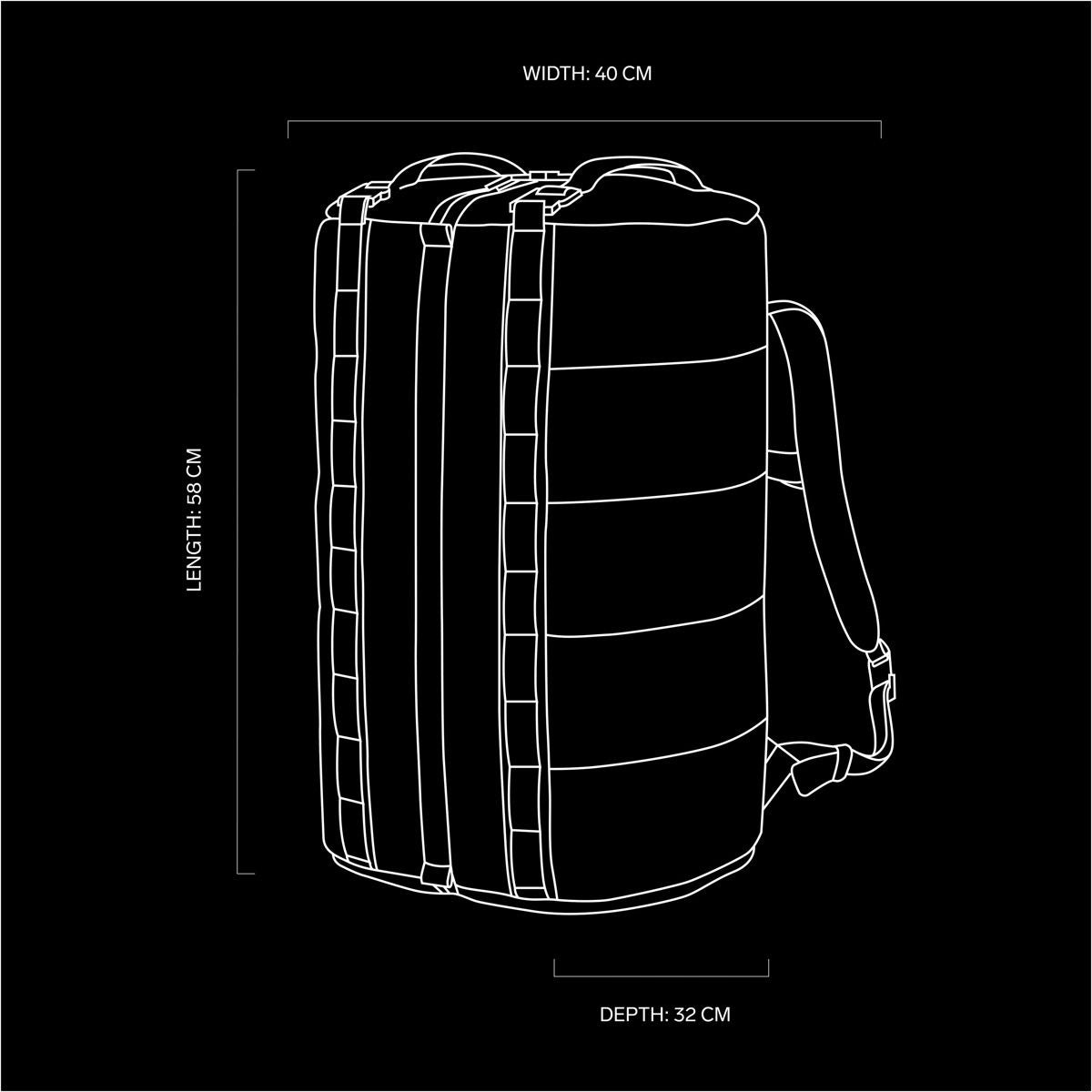 Db Die Hytta 70L Split-Reisetasche